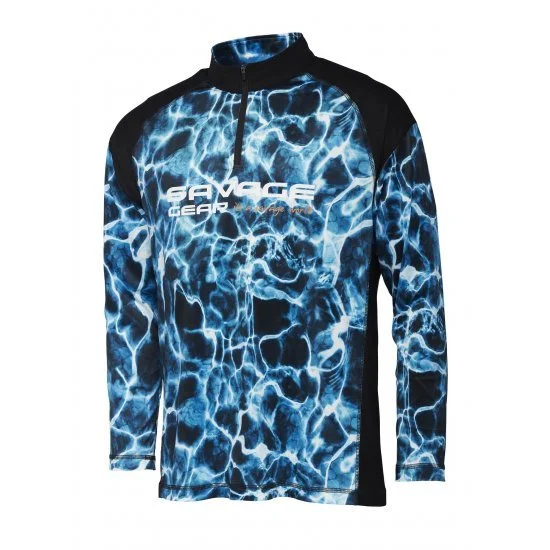 Savage Gear Marine UV Long Sleeve Tee Sea Blue