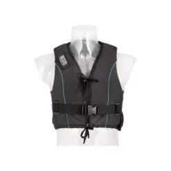 Besto Dinghy Zipper All Black-Aqua Striping 40N M