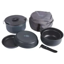 Bo-Camp Cookware Set Camping 7 Piece Aluminum