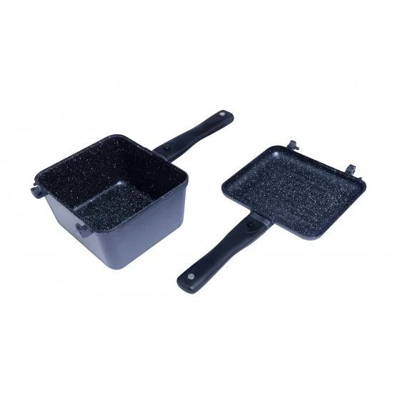 RidgeMonkey Connect Deep Pan & Griddle Standard-Granit-Edition – Bild 3