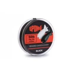 Spomb Braided Leader Black 50lb