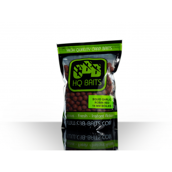 CBB Baits CBB Squid Garlic Robin Red Boilies 25kg Bulk Deal