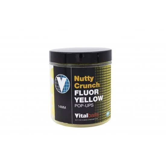Vital Baits Nutty Crunch Fluor Yellow Pop-Ups